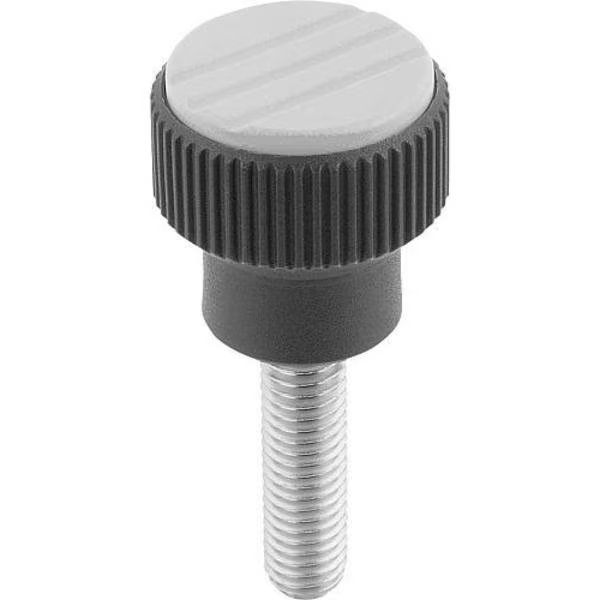 Knurled Knobs, external thread, inch, Kipp, Mfr#: K0247.01A25X20